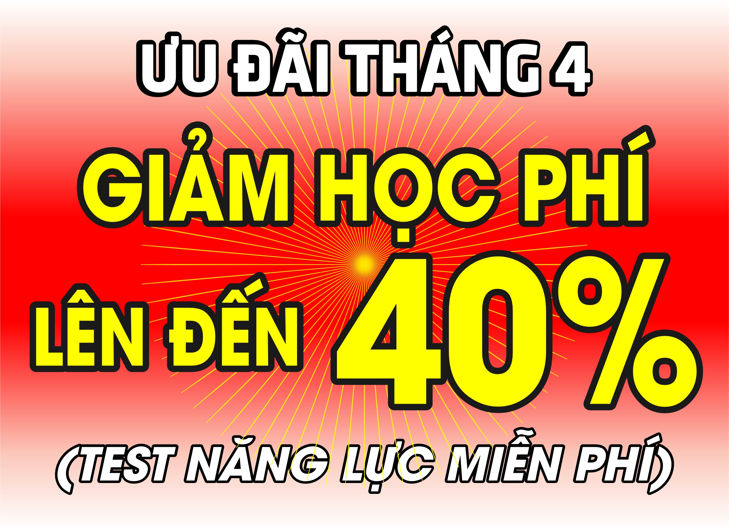 ƯU ĐÃI THÁNG 4 CỦA TRUNG TÂM NGOẠI NGỮ HOÀNG THANH DIÊU