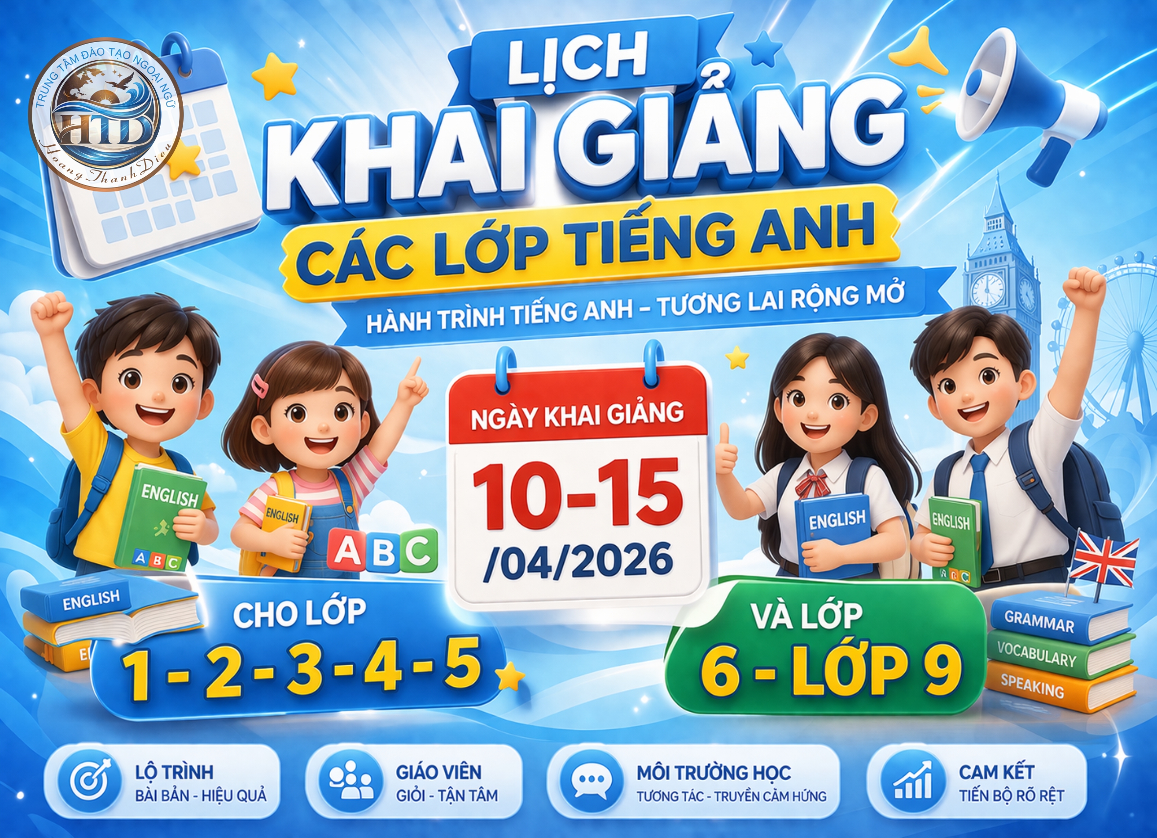 KHAI GIẢNG CÁC LỚP TIẾNG ANH THÁNG 4